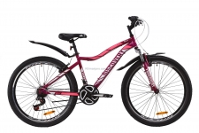 Велосипед 26 Discovery KELLY AM 14G  Vbr St фиолетово-розовый с голубым   с крылом Pl 2020