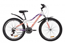 Велосипед 26 Discovery KELLY AM 14G  Vbr St бело-фиолетовый с оранжевым  с крылом Pl 2020