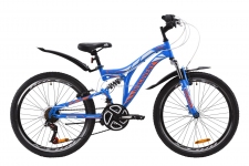Велосипед 24 Discovery ROCKET AM2 14G  Vbr  рама-15 St сине-оранжевый с белым  с крылом Pl 2020