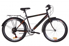 Велосипед 26 Discovery PRESTIGE MAN 14G Vbr рама-18 St черно-оранжевый хаки (м) с багажником зад St, с крылом St 2019
