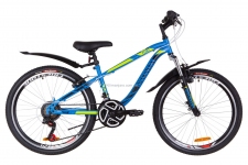 Велосипед 24 Discovery FLINT AM 14G  Vbr  рама-13 St синий с зеленым (м)  с крылом Pl 2019