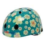 Шлем детский Kiddi Moto Цветы, голубой, размер  S 48-53см