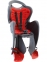 Сиденье задние (детское велокресло) Bellelli MR FOX Сlamp (на багажник) до 22 кг, серое с красной подкладкой